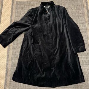 Dennis Basso Black Trench Coat